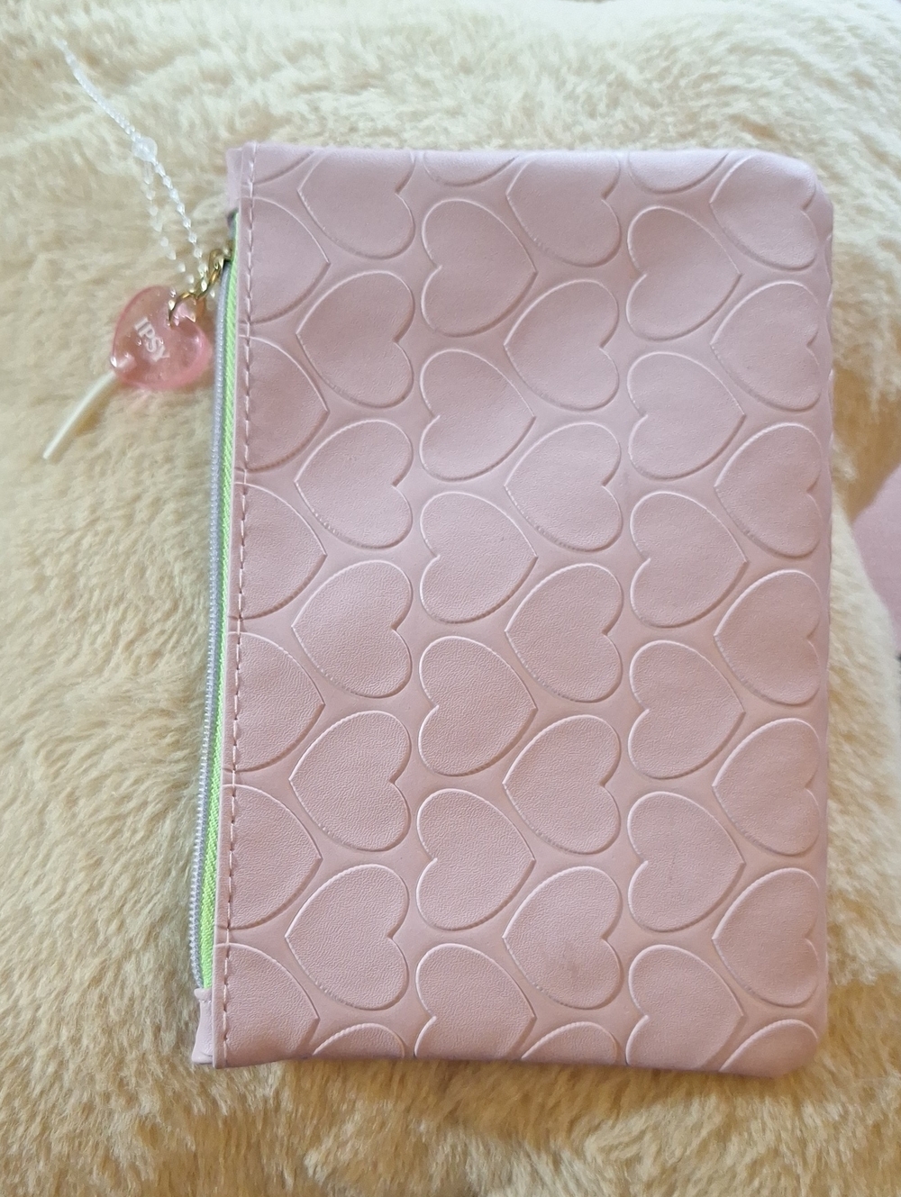 Ipsy Women's Pink Heart-Embossed With Lollipop Charm